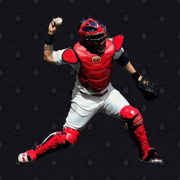 Yadier Molina of the St. Louis Cardinals Illustration by AJ